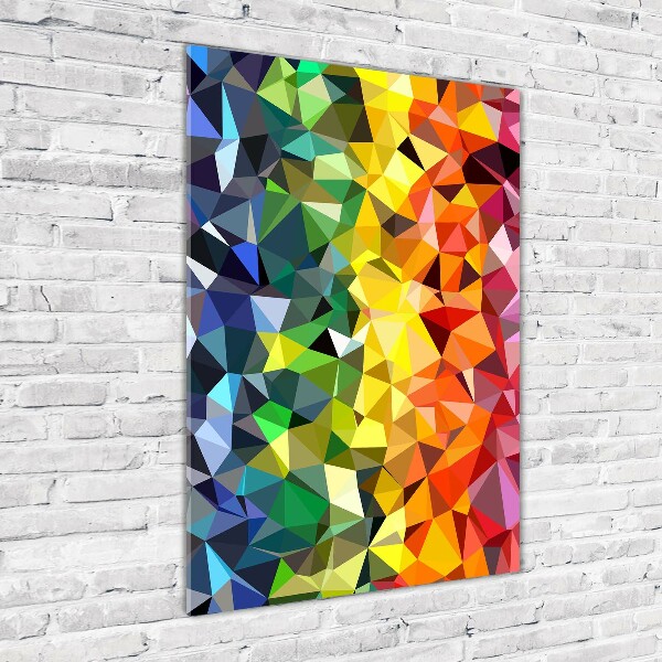 Fotocuadro de cristal elegante para hogar vertical Fondo geométrico