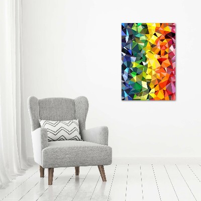 Fotocuadro de cristal elegante para hogar vertical Fondo geométrico