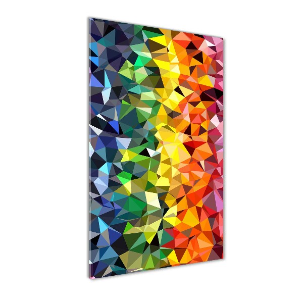 Fotocuadro de cristal elegante para hogar vertical Fondo geométrico