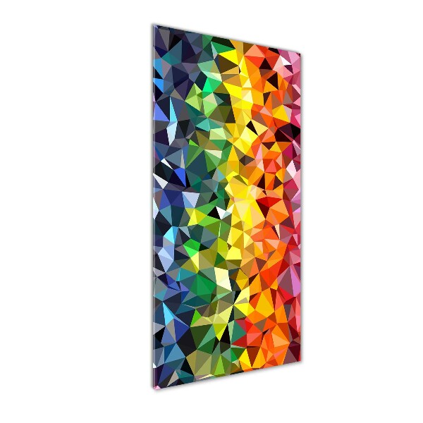 Fotocuadro de cristal elegante para hogar vertical Fondo geométrico