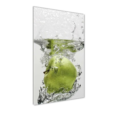 Cuadro de vidrio templado 4mm para pared vertical Una manzana bajo el agua