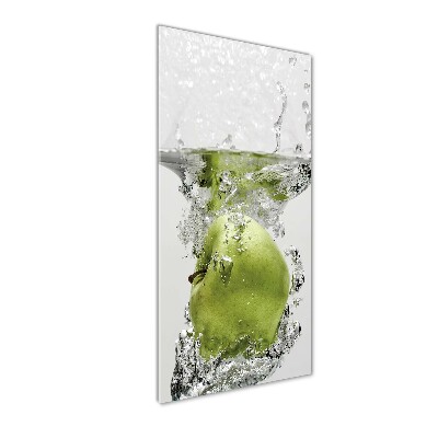 Cuadro de vidrio templado 4mm para pared vertical Una manzana bajo el agua