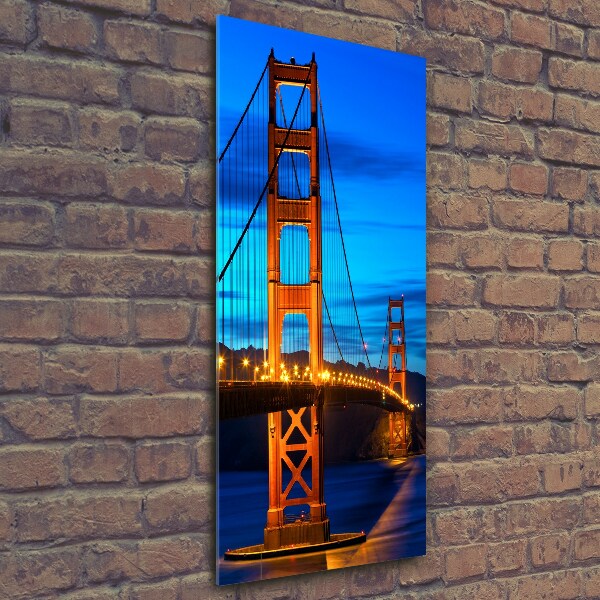 Cuadro decorativo en cristal con canto pulido vertical Puente de San Francisco