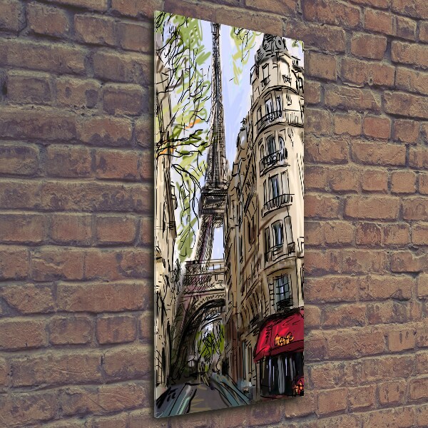 Cuadro de vidrio templado 4mm para pared vertical Torre Eiffel de París
