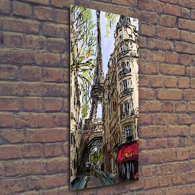 Cuadro de vidrio templado 4mm para pared vertical Torre Eiffel de París