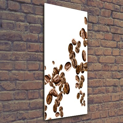 Cuadro de vidrio templado 4mm para pared vertical Granos de café