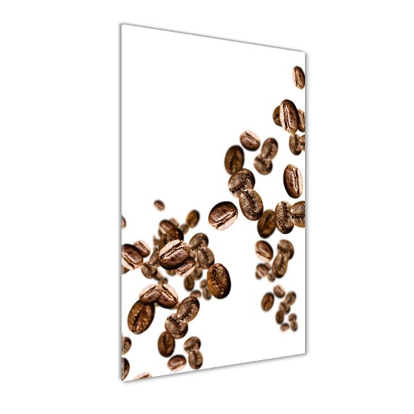 Cuadro de vidrio templado 4mm para pared vertical Granos de café