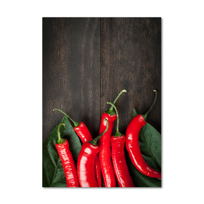 Fotocuadro de cristal elegante para hogar vertical chiles