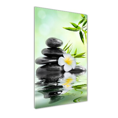 Cuadro de vidrio templado 4mm para pared vertical Bambú