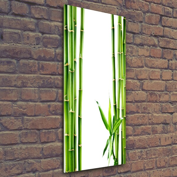 Cuadro de cristal moderno efecto brillo vertical Bambú