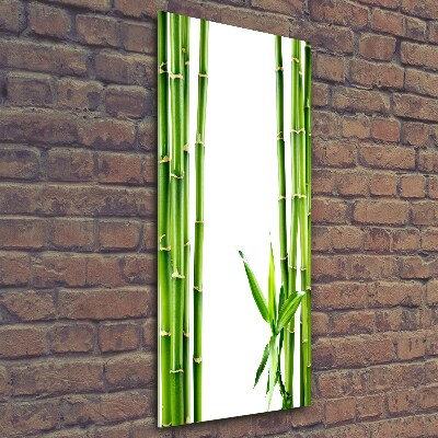Cuadro de cristal moderno efecto brillo vertical Bambú