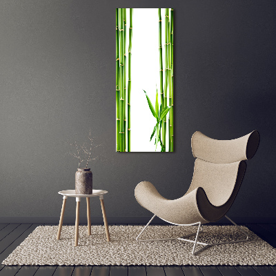 Cuadro de cristal moderno efecto brillo vertical Bambú