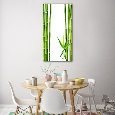 Cuadro de cristal moderno efecto brillo vertical Bambú
