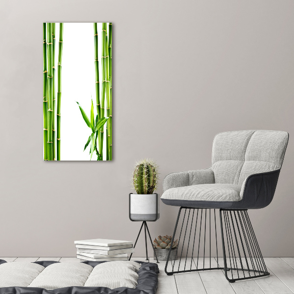 Cuadro de cristal moderno efecto brillo vertical Bambú