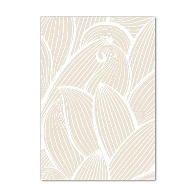 Fotocuadro de cristal elegante para hogar vertical pétalos de flores