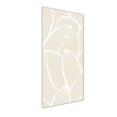 Fotocuadro de cristal elegante para hogar vertical pétalos de flores