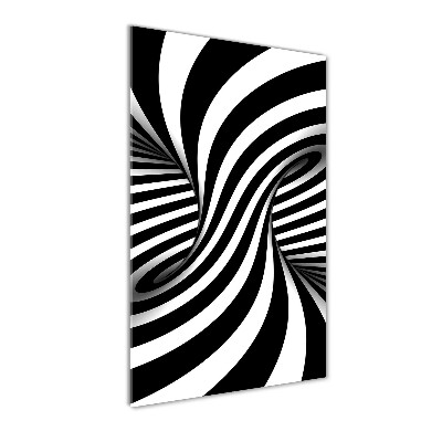 Cuadro decorativo en cristal con canto pulido vertical Vórtice abstracto