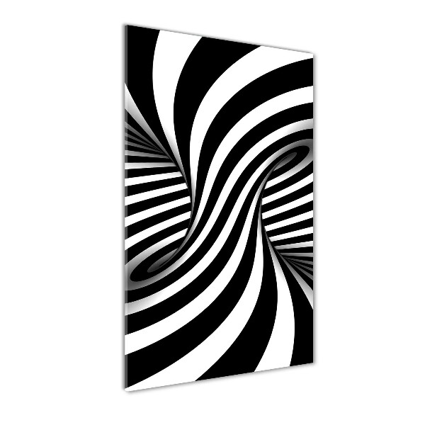 Cuadro decorativo en cristal con canto pulido vertical Vórtice abstracto