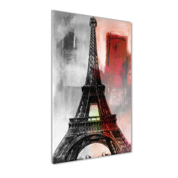 Fotocuadro de cristal elegante para hogar vertical Torre Eiffel de París