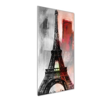 Fotocuadro de cristal elegante para hogar vertical Torre Eiffel de París