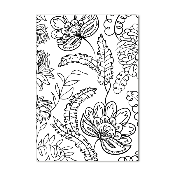 Cuadro de cristal moderno efecto brillo vertical Fondo de zentangle