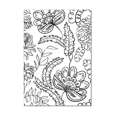 Cuadro de cristal moderno efecto brillo vertical Fondo de zentangle