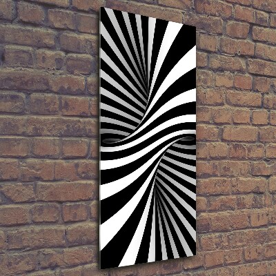 Cuadro de vidrio templado 4mm para pared vertical Vórtice abstracto