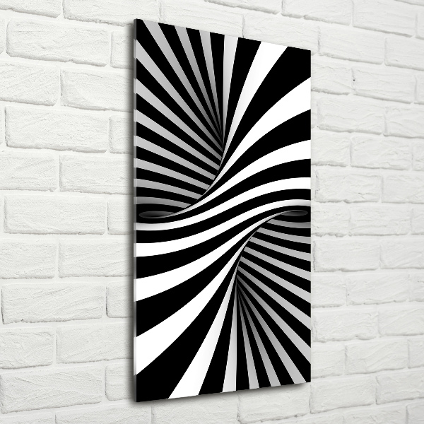 Cuadro de vidrio templado 4mm para pared vertical Vórtice abstracto