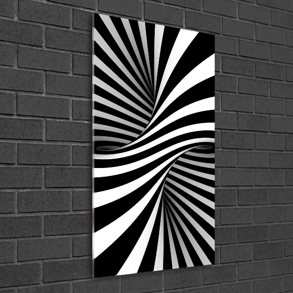 Cuadro de vidrio templado 4mm para pared vertical Vórtice abstracto