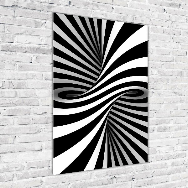 Cuadro de vidrio templado 4mm para pared vertical Vórtice abstracto