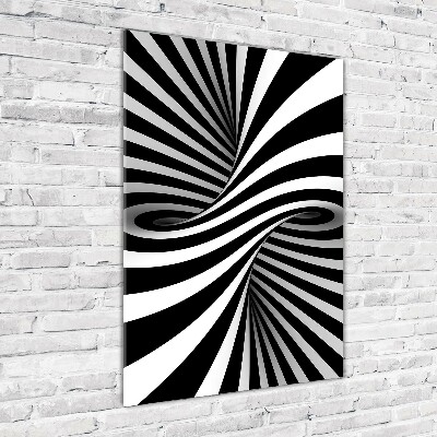 Cuadro de vidrio templado 4mm para pared vertical Vórtice abstracto