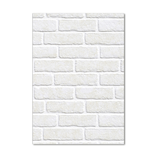 Cuadro de cristal moderno efecto brillo vertical pared de ladrillos