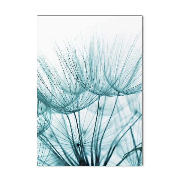 Fotocuadro de cristal elegante para hogar vertical semillas de diente de león