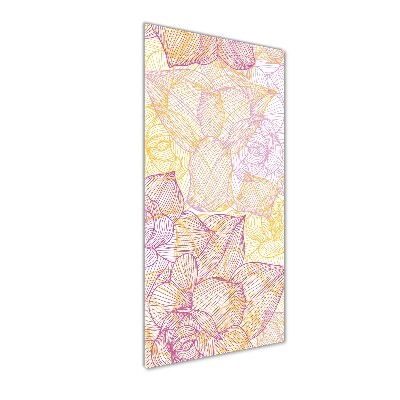 Cuadro de vidrio templado 4mm para pared vertical Flores