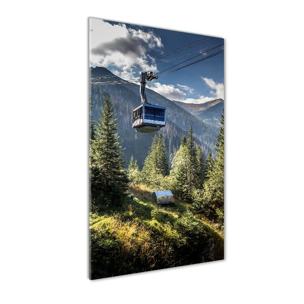 Cuadro decorativo en cristal con canto pulido vertical Montaña rusa