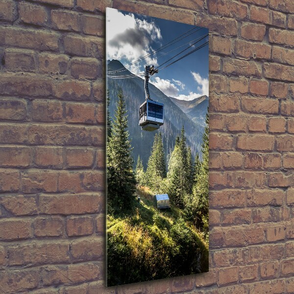 Cuadro decorativo en cristal con canto pulido vertical Montaña rusa