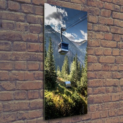 Cuadro decorativo en cristal con canto pulido vertical Montaña rusa