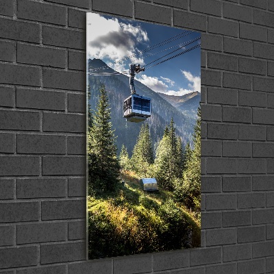 Cuadro decorativo en cristal con canto pulido vertical Montaña rusa