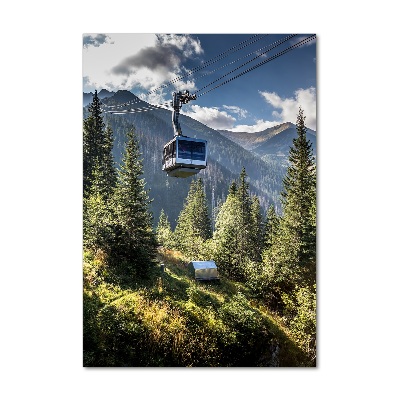 Cuadro decorativo en cristal con canto pulido vertical Montaña rusa