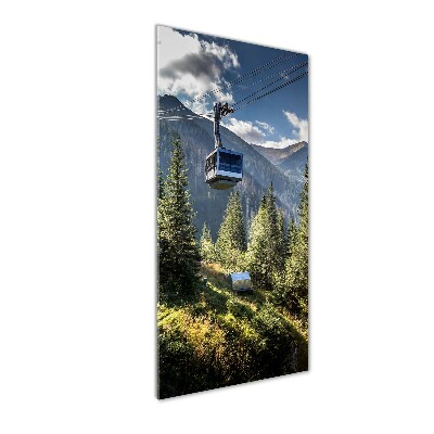 Cuadro decorativo en cristal con canto pulido vertical Montaña rusa