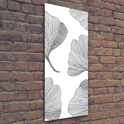Fotocuadro de cristal elegante para hogar vertical Gingko