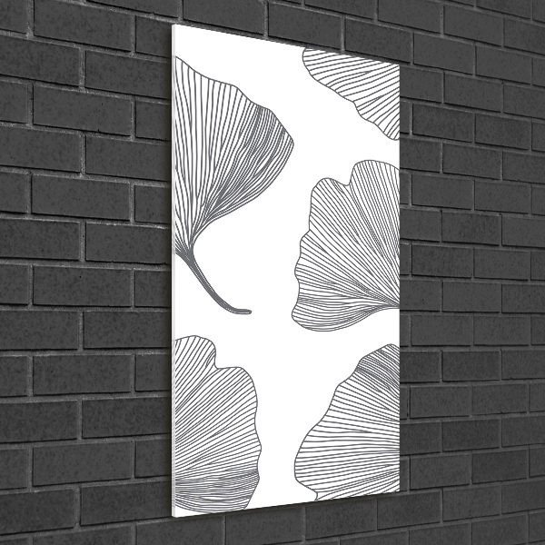 Fotocuadro de cristal elegante para hogar vertical Gingko