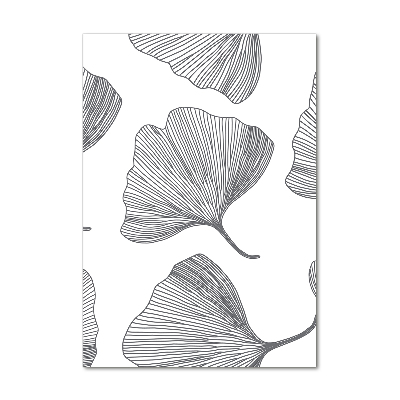 Fotocuadro de cristal elegante para hogar vertical Gingko