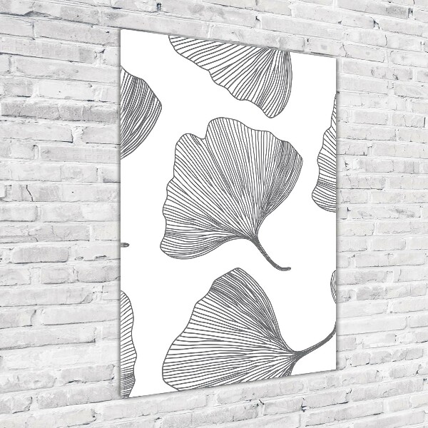 Fotocuadro de cristal elegante para hogar vertical Gingko