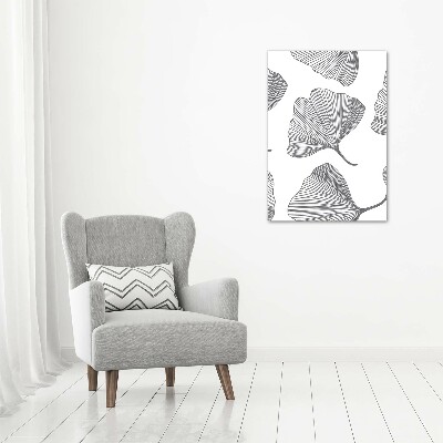 Fotocuadro de cristal elegante para hogar vertical Gingko