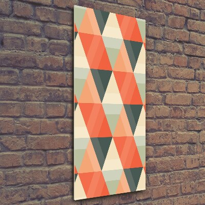 Fotocuadro de cristal elegante para hogar vertical Fondo geométrico