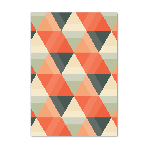 Fotocuadro de cristal elegante para hogar vertical Fondo geométrico