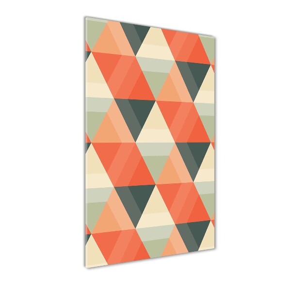 Fotocuadro de cristal elegante para hogar vertical Fondo geométrico