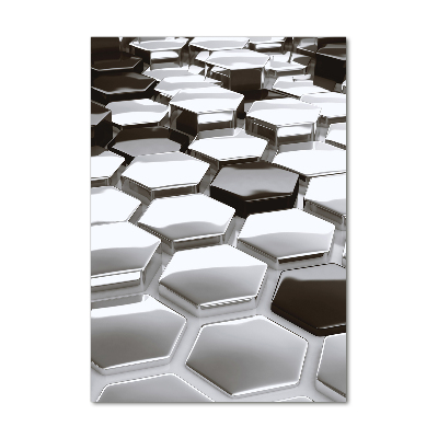 Cuadro de vidrio templado 4mm para pared vertical Abstracción 3D