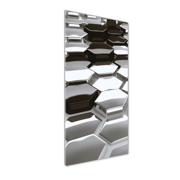 Cuadro de vidrio templado 4mm para pared vertical Abstracción 3D